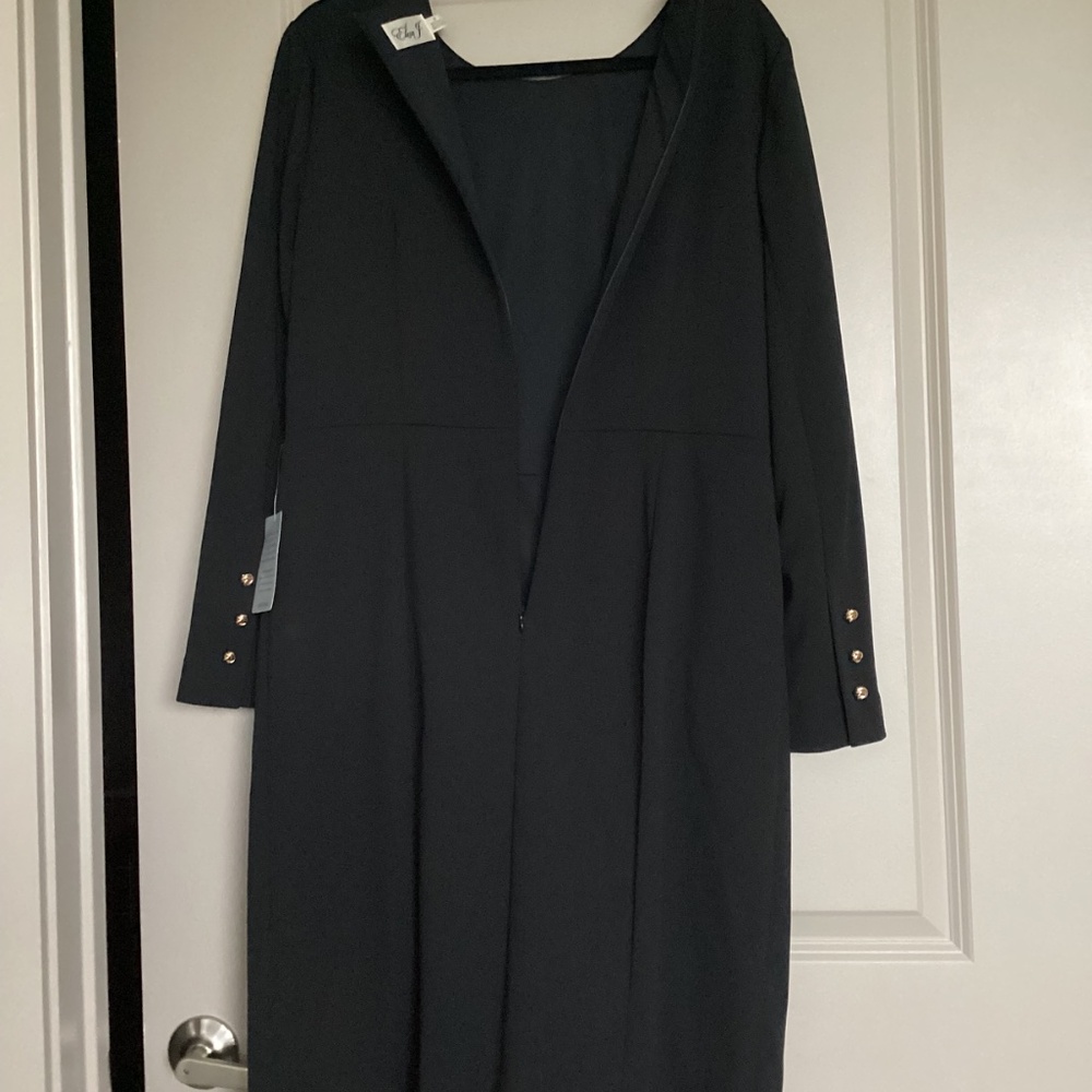 Eliza J Long Sleeve Pocketed Sheath Dress, size 16 - Picture 12 of 15
